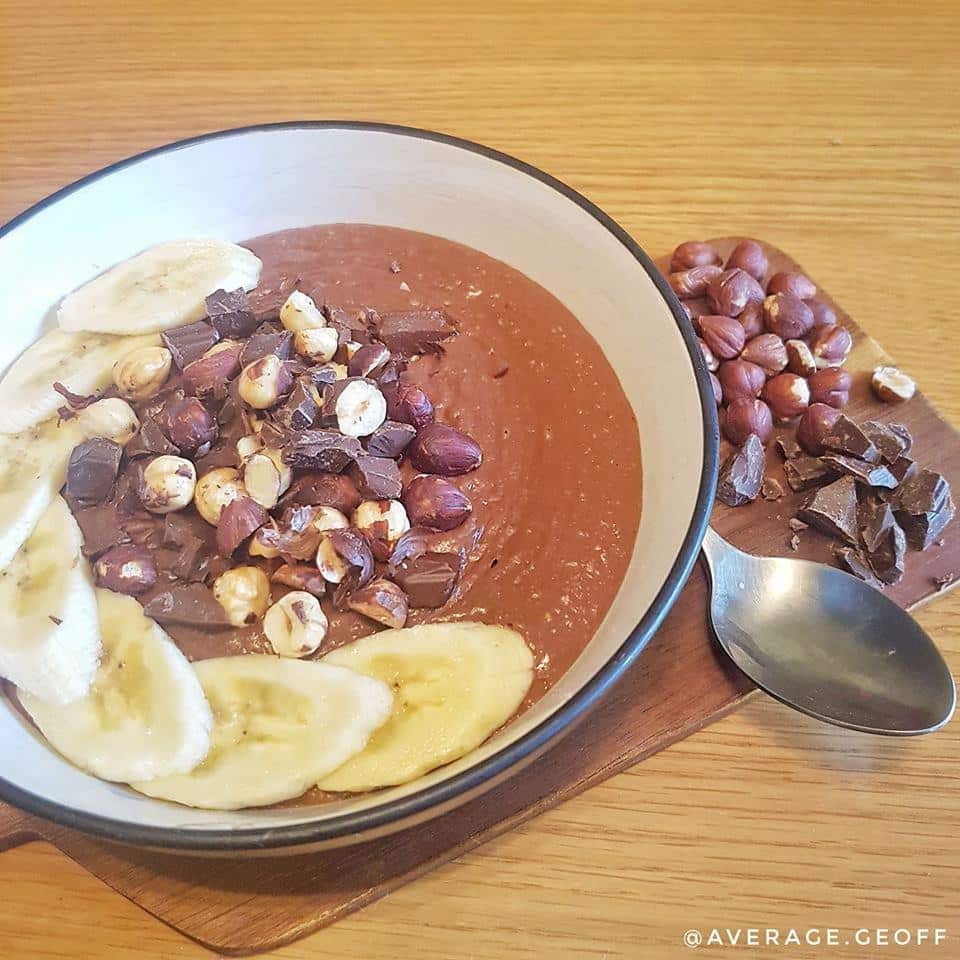 test Time 4 Chocolate Hazelnut Protein Smoothie Bowl