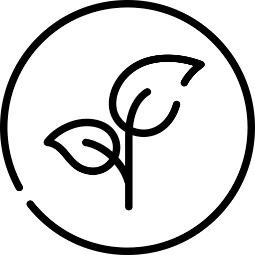 leaf in a circle icon