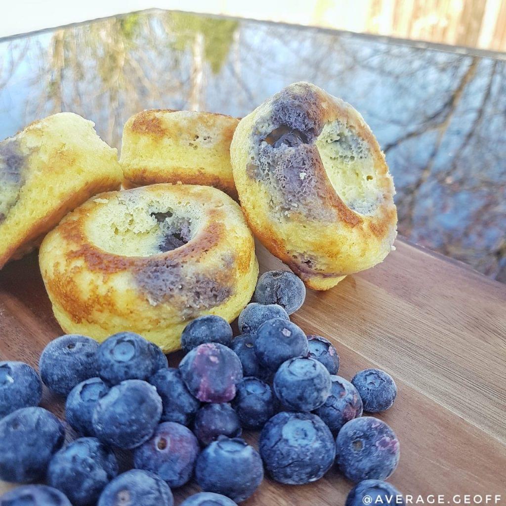 test Time 4 Lemon Meringue Blueberry Protein Doughnuts