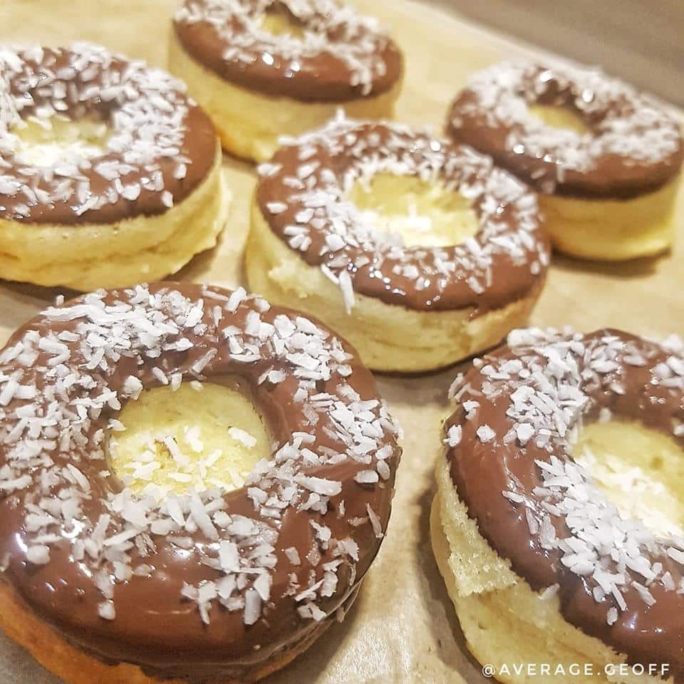 test Time 4 Chocolate Coconut Protein Doughnuts