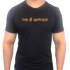 Time 4 Nutrition grafiti style black t-shirt with orange text front view
