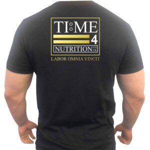 Time 4 Nutrition roman style t-shirt back view