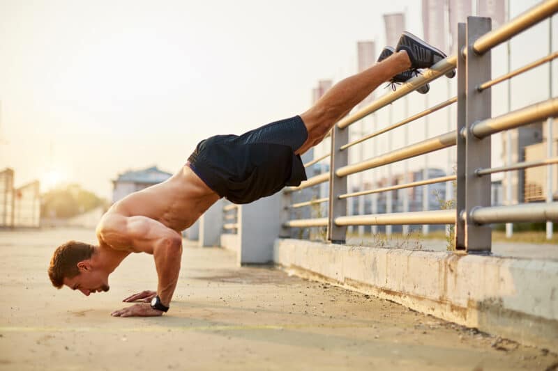 Man Training outdoors