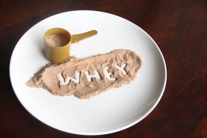 Whey Protein on a plate