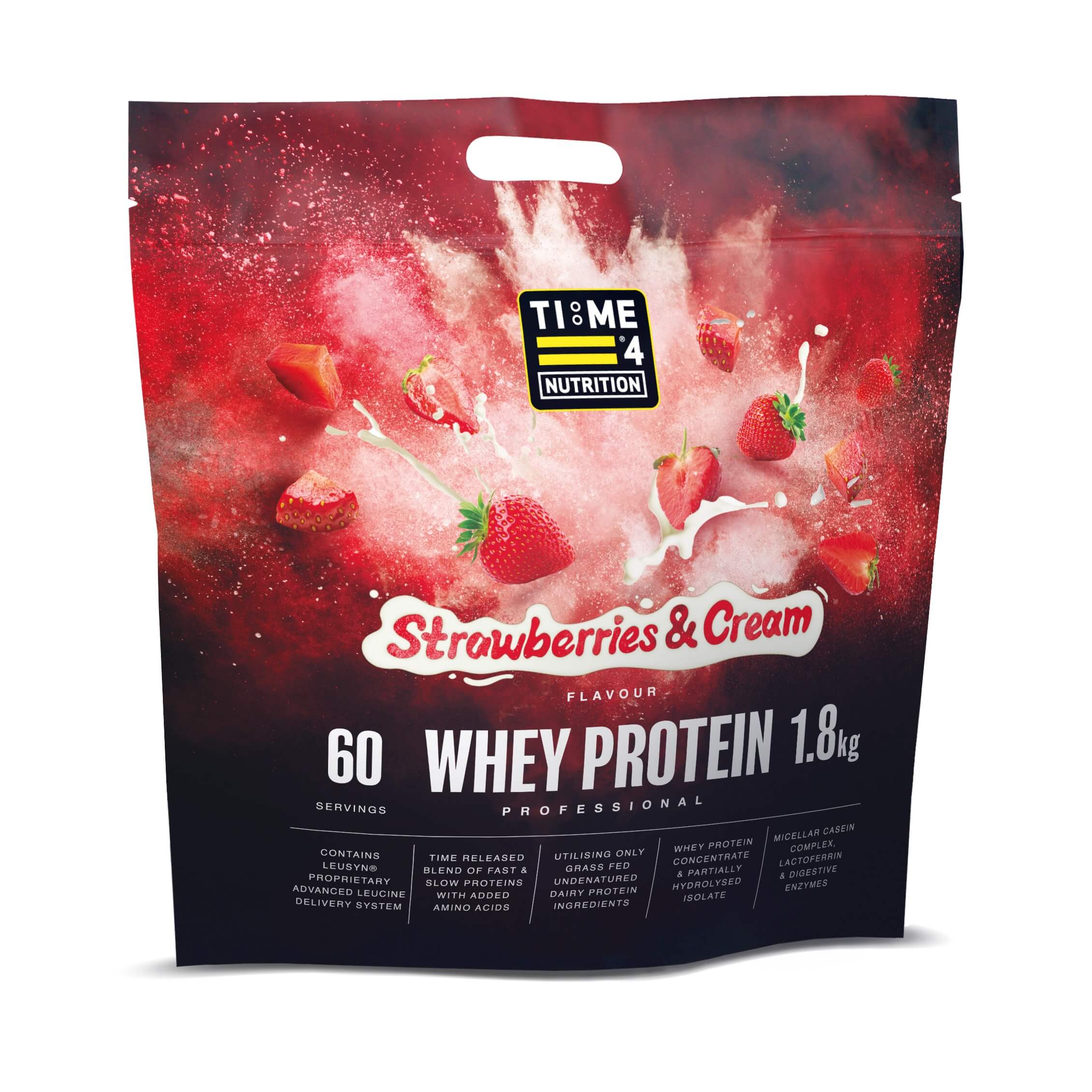 Time 4 whey protein professional single 1.8kg pack strawberries and cream flavour