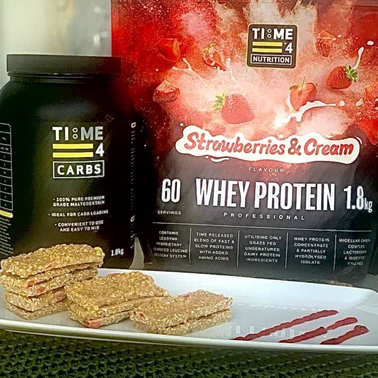test Time 4 Strawberries & Cream Protein Energy Bars