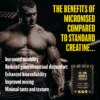 TIME-4-CREATINE-MONOHYDRATE-BENEFITS-OVER-IMAGE -OF-MALE-BODYBUILDER-HOLDING-DUMBELLS