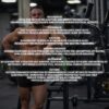 Topless man in gym with writing over the images explaining the vitamins in the hydration supplements